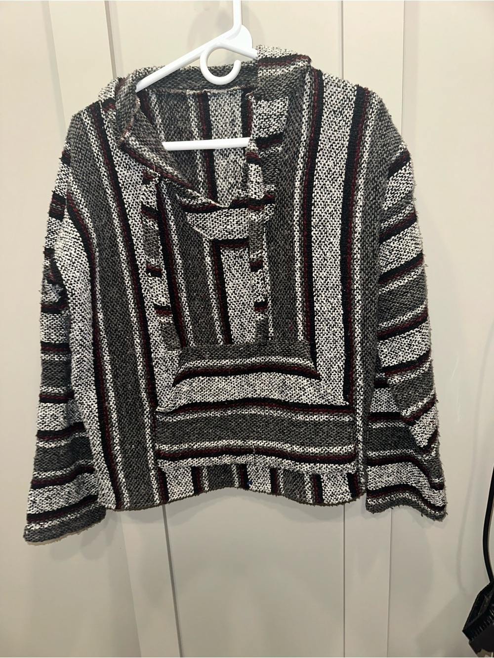 Striped Baja sweater in Red and Gray